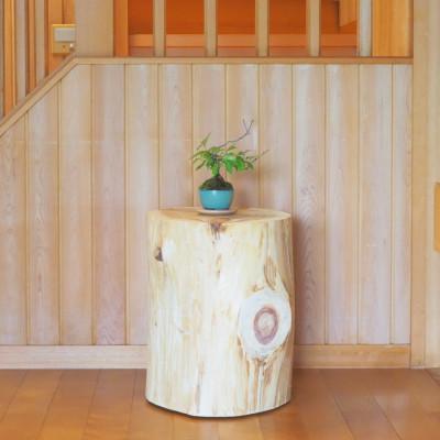 ふるさと納税 上松町 [一点もの]樹齢300年の天然木曽ひのき 丸太のオブジェ(No.7)