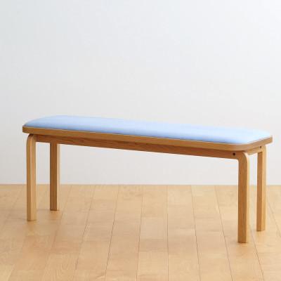 ふるさと納税 府中市 府中市の家具 コッコベンチ オーク材/生地:ラムース(スカイブルー)(組み立て式)