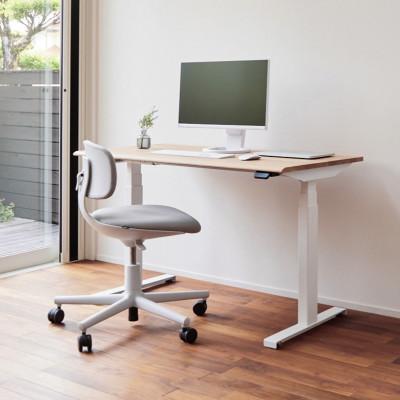 ふるさと納税 大川市 [電動昇降デスク]幅120cm ワアクスタンディングプロ オーク シェルフ付