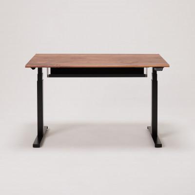 ふるさと納税 大川市 [電動昇降デスク]幅120cm ワアクスタンディングプロ ウォールナット 配線トレー付