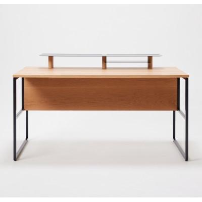 ふるさと納税 大川市 [パソコンデスク]ワアクステーション2 オーク 120×70 シェルフ付き