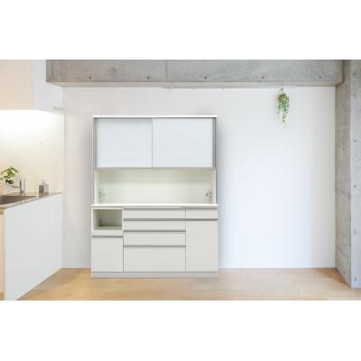 ふるさと納税 大川市 シュシュ 幅160cm カラー・高さが選べるハイタイプキッチンボード ホワイト/ナチュラル/ブラウン