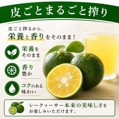 ふるさと納税 今帰仁村 【沖縄県産】皮ごとまるごと搾り 果汁100% シークヮーサー 500ml×4本 |  | 01