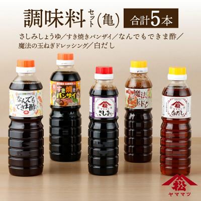 ふるさと納税 串間市 調味料セット(亀)計5本