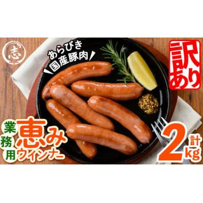 ふるさと納税 志布志市 [訳あり・業務用]パリッとジューシー!恵みウインナー 計2kg(1kg×2袋)
