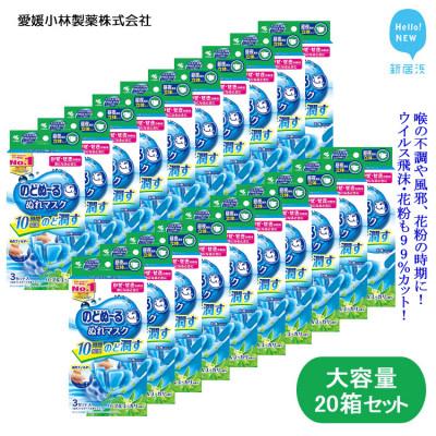 ふるさと納税 新居浜市 小林製薬ののどぬ〜るぬれマスク 昼夜兼用立体タイプ(ハーブ&amp;ユーカリ)3×20箱 合計60セット