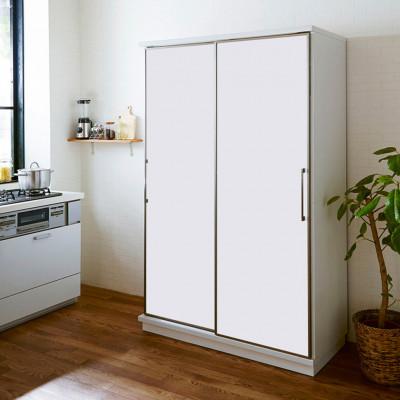 ふるさと納税 大川市 アリス 幅122cm レンジも食器もすべて収納隠せる万能ストックボード食器棚 両面ホワイトボード