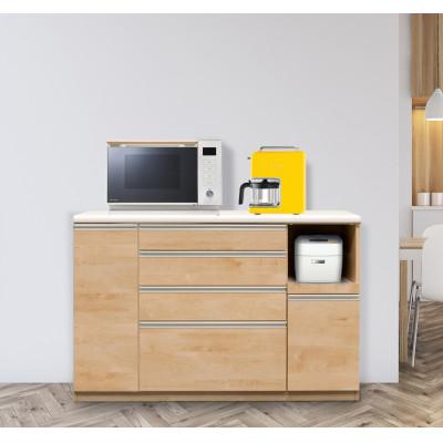 ふるさと納税 大川市 エデン 幅140cm 炊飯器、レンジが置ける万能キッチンカウンター 自社製アルミ使用