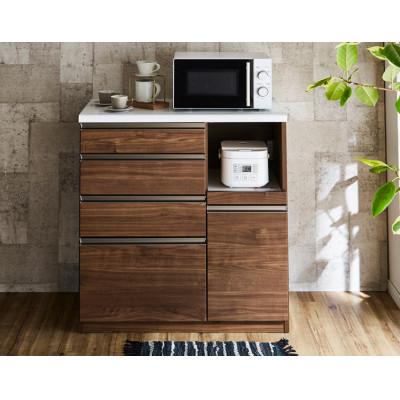 ふるさと納税 大川市 セイント 幅90cm 炊飯器、レンジが置ける小型キッチンカウンター 自社製アルミ使用