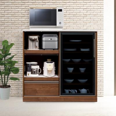 ふるさと納税 大川市 スパーク 幅120cm 家電たっぷり収納ハイタイプのキッチンカウンターレンジ台 自社製アルミ使用