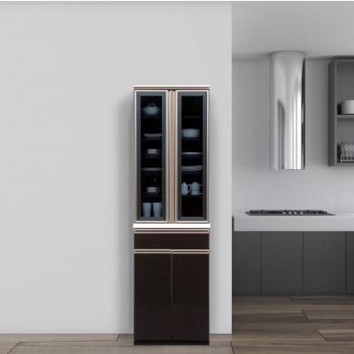 ふるさと納税 大川市 ネオ 幅60cm スリム食器棚レンジボード ホワイト・ブラックの2色対応