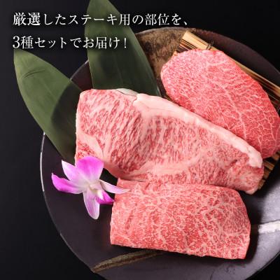 ふるさと納税 白老町 白老牛 厳選 ステーキ 3種セット 合計600g(各200g) 特製ソース付き 和牛 |  | 01