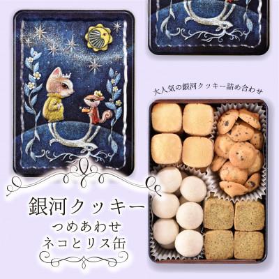 ふるさと納税 大和郡山市 銀河クッキー 詰め合わせ ネコとリス缶
