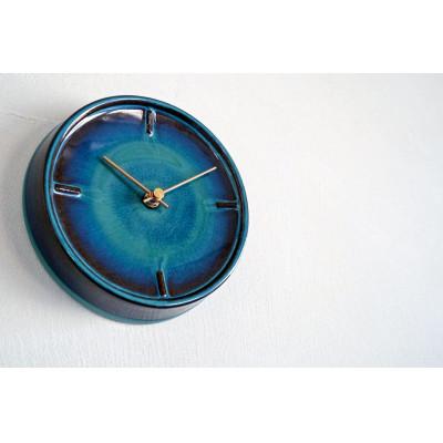 ふるさと納税 多治見市 杉浦製陶の陶磁器製掛け時計 GLAZED CLOCK