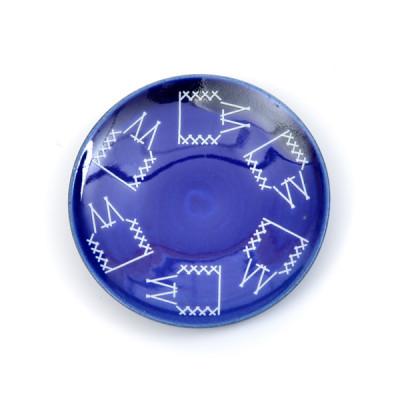 ふるさと納税 西郷村 大堀相馬焼 ふくしま焼き物旅マップ 豆皿[モクズガニ-南相馬市]