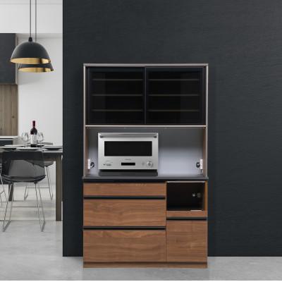 ふるさと納税 大川市 クロノス 幅120cm キッチンボード食器棚 ホワイト・ブラウンの2色対応