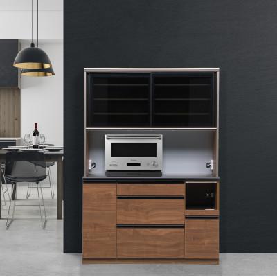 ふるさと納税 大川市 クロノス 幅140cm キッチンボード食器棚 ホワイト・ブラウンの2色対応