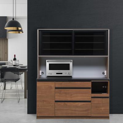 ふるさと納税 大川市 クロノス 幅160cm キッチンボード食器棚 ホワイト・ブラウンの2色対応