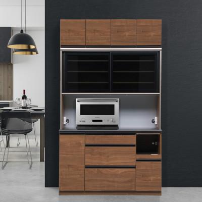 ふるさと納税 大川市 クロノス 幅140cm キッチンボード食器棚 上置きオーダー ホワイト・ブラウンの2色対応