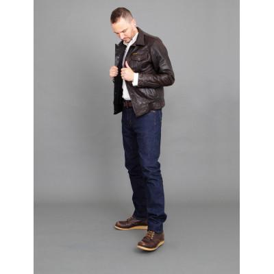 ふるさと納税 岡山市 プレミアムジーンズ岡山デニム クラシックストレートワンウォッシュ/メンズ 3Lサイズ