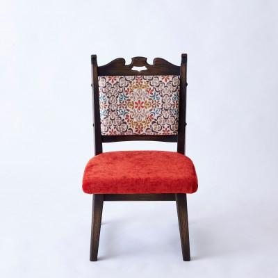 ふるさと納税 神戸市 創業150年老舗洋家具屋の小椅子ポロチェア[Orange flower/High type]