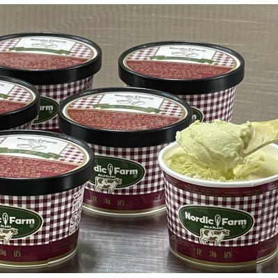 ふるさと納税 遠軽町 ノルディックファーム・アイスクリーム[ピスタチオ] 120ml×6個
