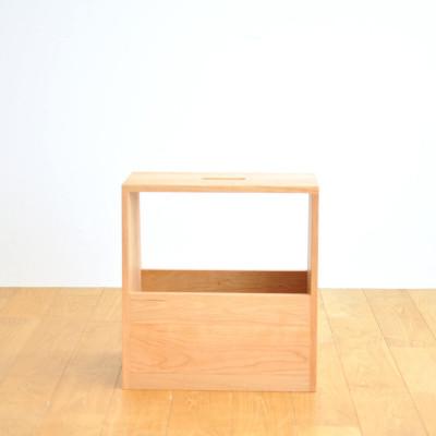 ふるさと納税 府中市 府中市の家具 スツールにもなる収納ラック チェリー材