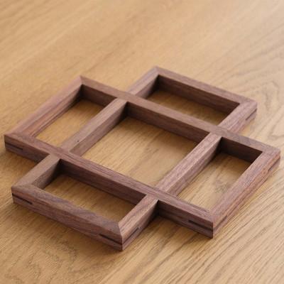 ふるさと納税 府中市 府中市の家具 鍋敷き Lサイズ ウォールナット材