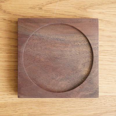 ふるさと納税 府中市 府中市の家具 木製オリジナルコースター ウォールナット材