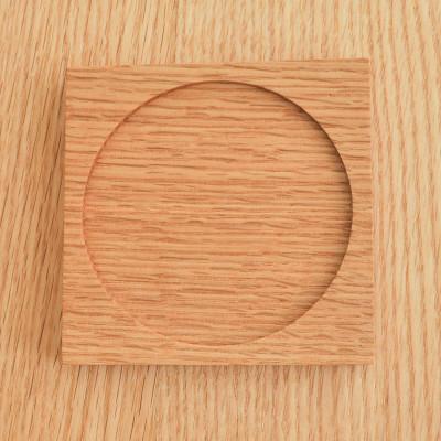 ふるさと納税 府中市 府中市の家具 木製オリジナルコースター オーク材