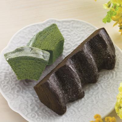 ふるさと納税 宇治市 中村藤吉本店の抹茶とほうじ茶の風味豊かなバウムクーヘン