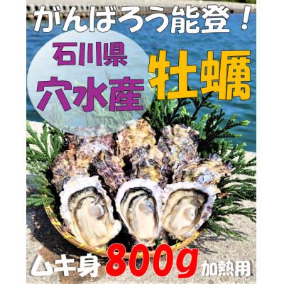 ふるさと納税 穴水町 能登穴水の牡蠣(むき身)800g加熱用