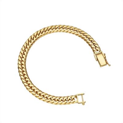 ふるさと納税 魚津市 K18 ダブル六面喜平ブレスレット 18cm-30g造幣局検定マーク入り