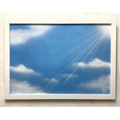 ふるさと納税 神戸市 スプレアート作品原画「明るい兆し」