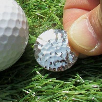 ふるさと納税 神戸市 銀製 ゴルフマーカー 槌目 マグネット付き 神戸市 MS-053