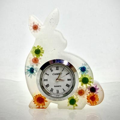 ふるさと納税 田原本町 花うさぎ時計