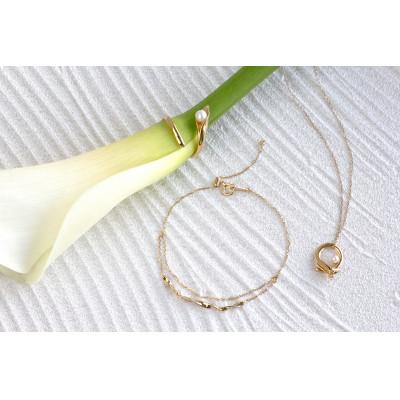 ふるさと納税 藤沢市 Calla K10ダイヤモンド パールネックレス_2