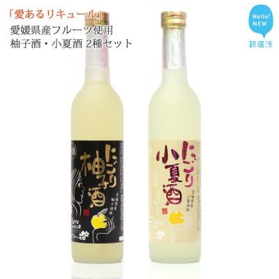 ふるさと納税 新居浜市 [のし付き]愛あるリキュール500ml ×2種セット にごり柚子酒・にごり小夏酒