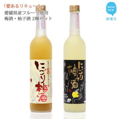 ふるさと納税 新居浜市 [のし付き]愛あるリキュール500ml ×2種セット にごり梅酒・にごり柚子酒