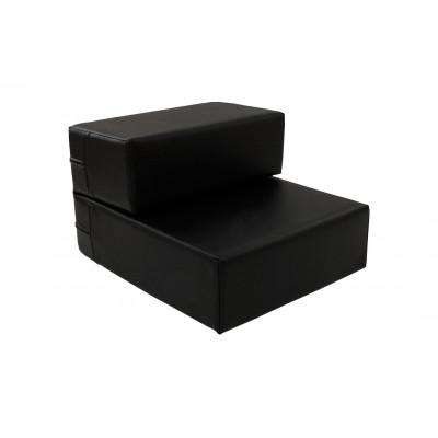 ふるさと納税 野田市 ドッグステップ「CHITO」 Mサイズ ブラック 抗菌 2段 レザー 小型犬用