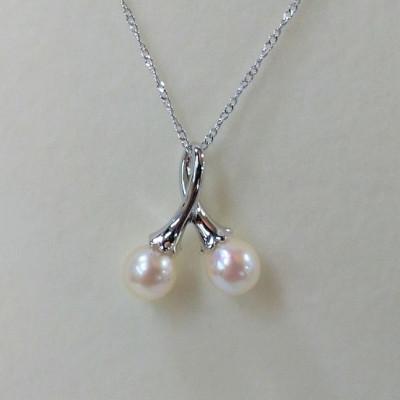 ふるさと納税 鳥羽市 伊勢志摩あこや本真珠ペンダント・ダブルパール 20-58