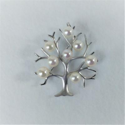 ふるさと納税 鳥羽市 伊勢志摩あこや本真珠ブローチ・ツリー 100-36