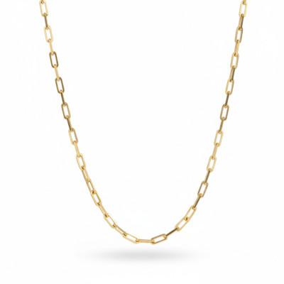 ふるさと納税 大津市 [K18イエローゴールド 長小豆チェーンネックレス]男女兼用43cm 贅沢な大人のジュエリー 大人気