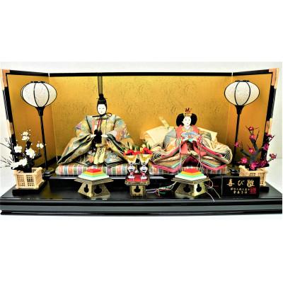 ふるさと納税 小野市 雛人形 京九番親王「正絹袋帯」紗張台飾り No.9-409