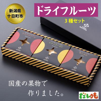 ふるさと納税 十日町市 国産りんごのドライフルーツ3種詰合せ