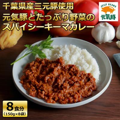 ふるさと納税 多古町 元気豚とたっぷり野菜のスパイシーキーマカレーセット(150g×8パック)
