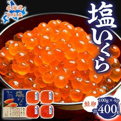 ふるさと納税 斜里町 [北海道知床産]鮭いくら塩漬け(塩いくら) 400g