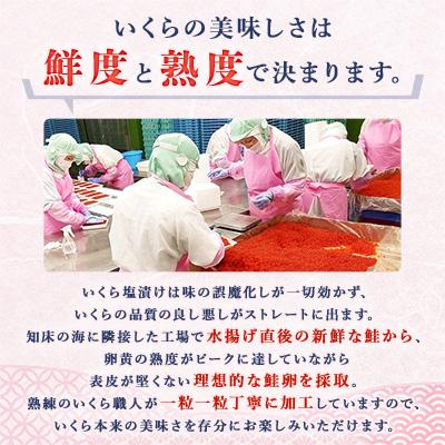 ふるさと納税 斜里町 【新物・先行受付】【北海道知床産】鮭いくら塩漬け(塩いくら)　 400g(100g×4パック)小分け |  | 02