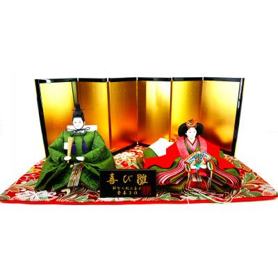 ふるさと納税 小野市 雛人形 京三五親王「正絹高野槙」 オリジナル金襴敷 No.35-326