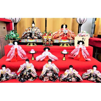ふるさと納税 小野市 雛人形 京八番親王 桐3段10人毛氈飾り No.8-002
